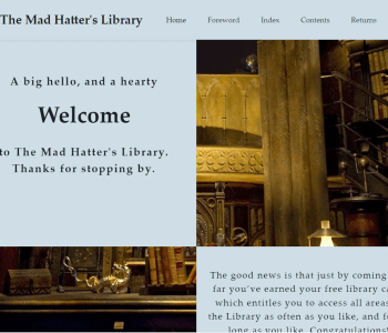 The Mad Hatter's Library Blog Website Design and Build