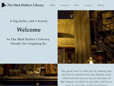 The Mad Hatter’s Library