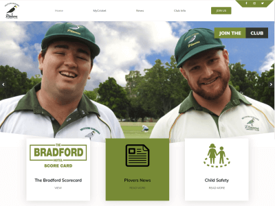 Plovers Cricket Website Redesign and Improvement