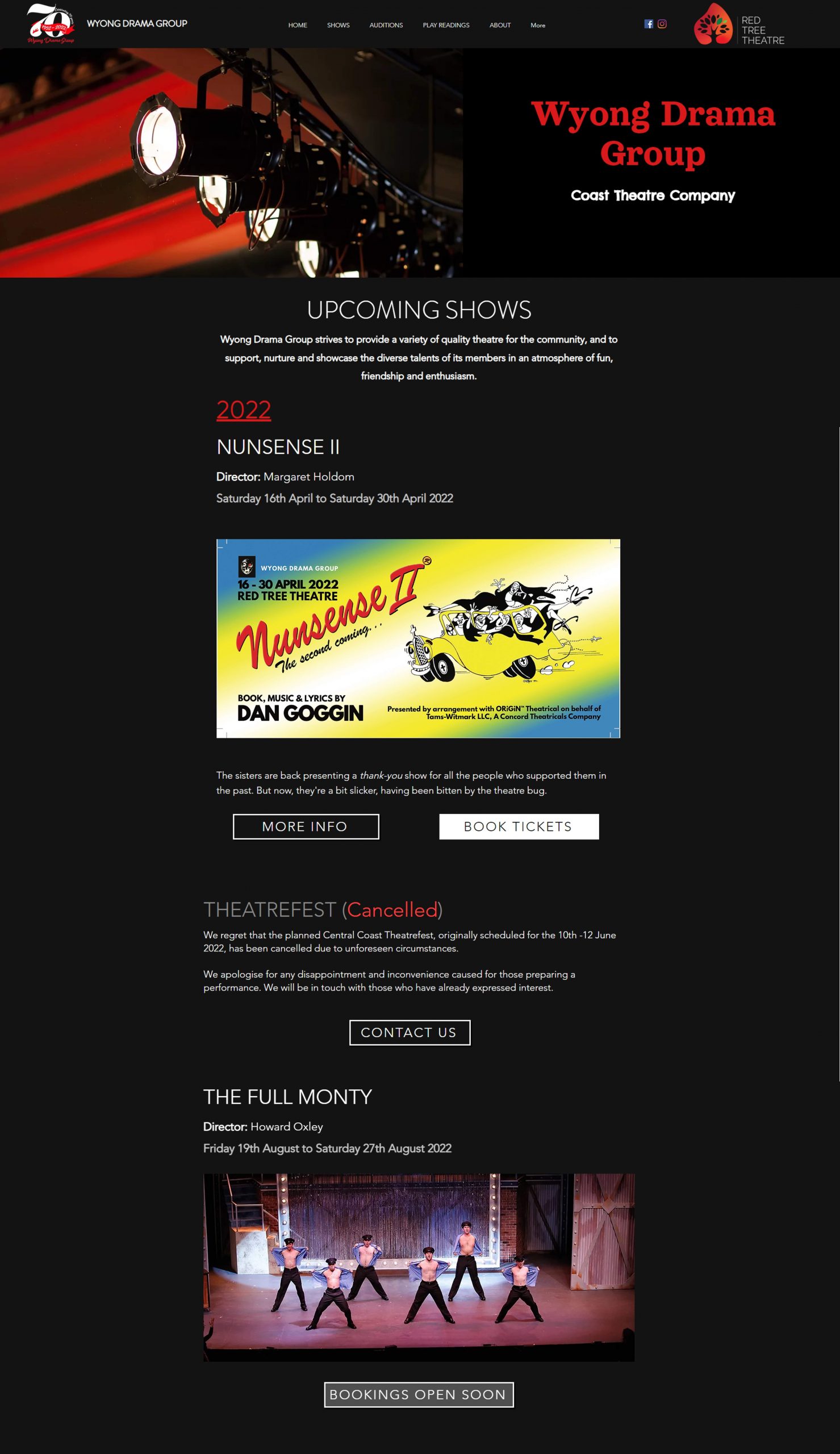 Website SEO and Redesign for the Wyong Drama Group