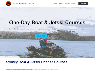 The All Aboard Boat Licencing Website