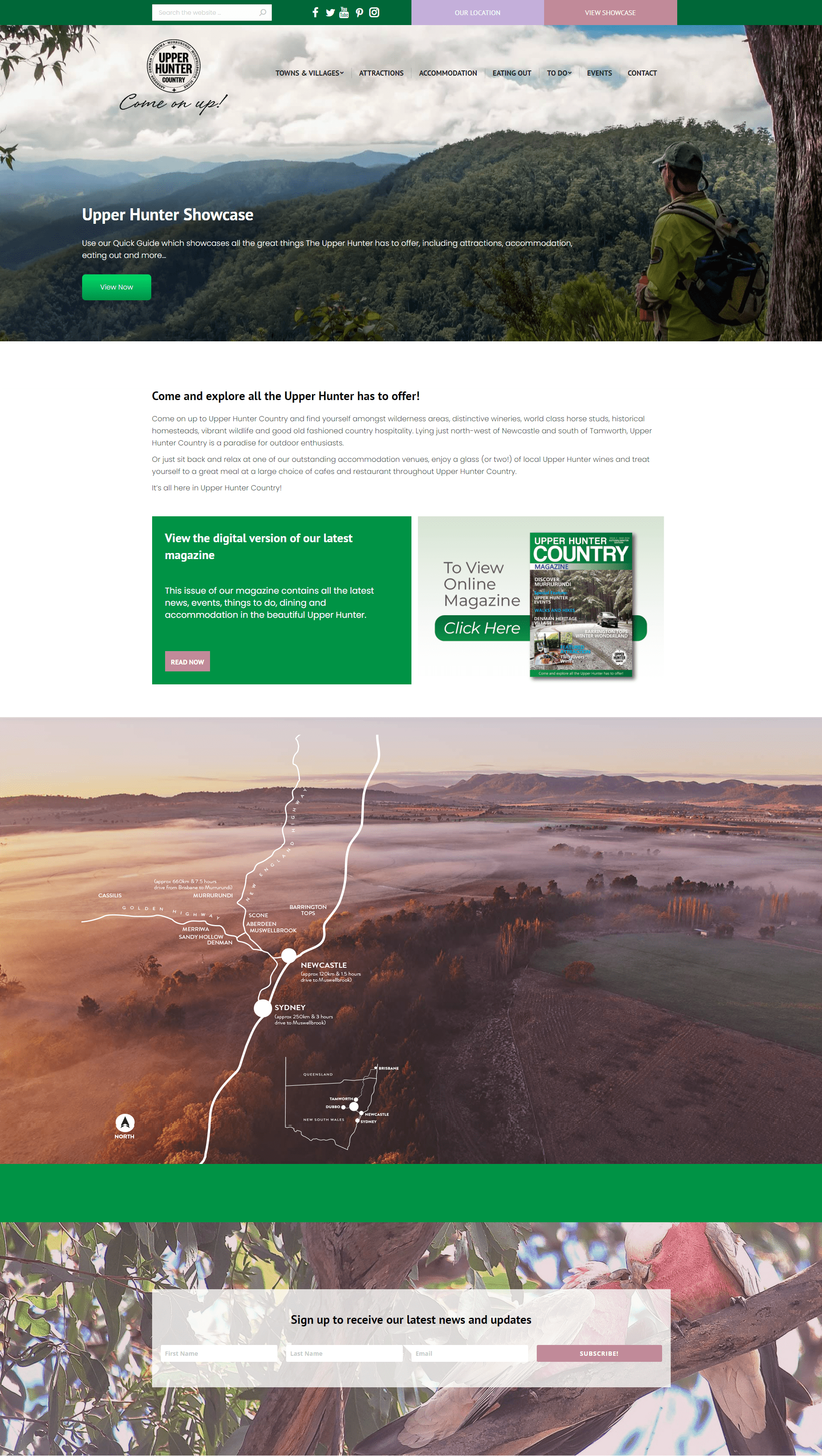Website Re-designs, Updates and Upgrades: Upper Hunter Country Tourism
