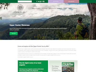 Website Re-Designs, Updates and Upgrades - Upper Hunter Country Tourism